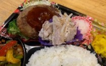 ハンバーグ&豚しゃぶ弁当￥732