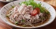 豚しゃぶ冷やしそば(麺つゆ)(30人前～)(1人前1,400円・税抜)　予約制