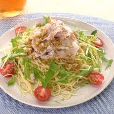 豚しゃぶと野菜の冷やしパスタ(麺つゆ)(30人前～)(1人前1,400円・税抜)　予約制